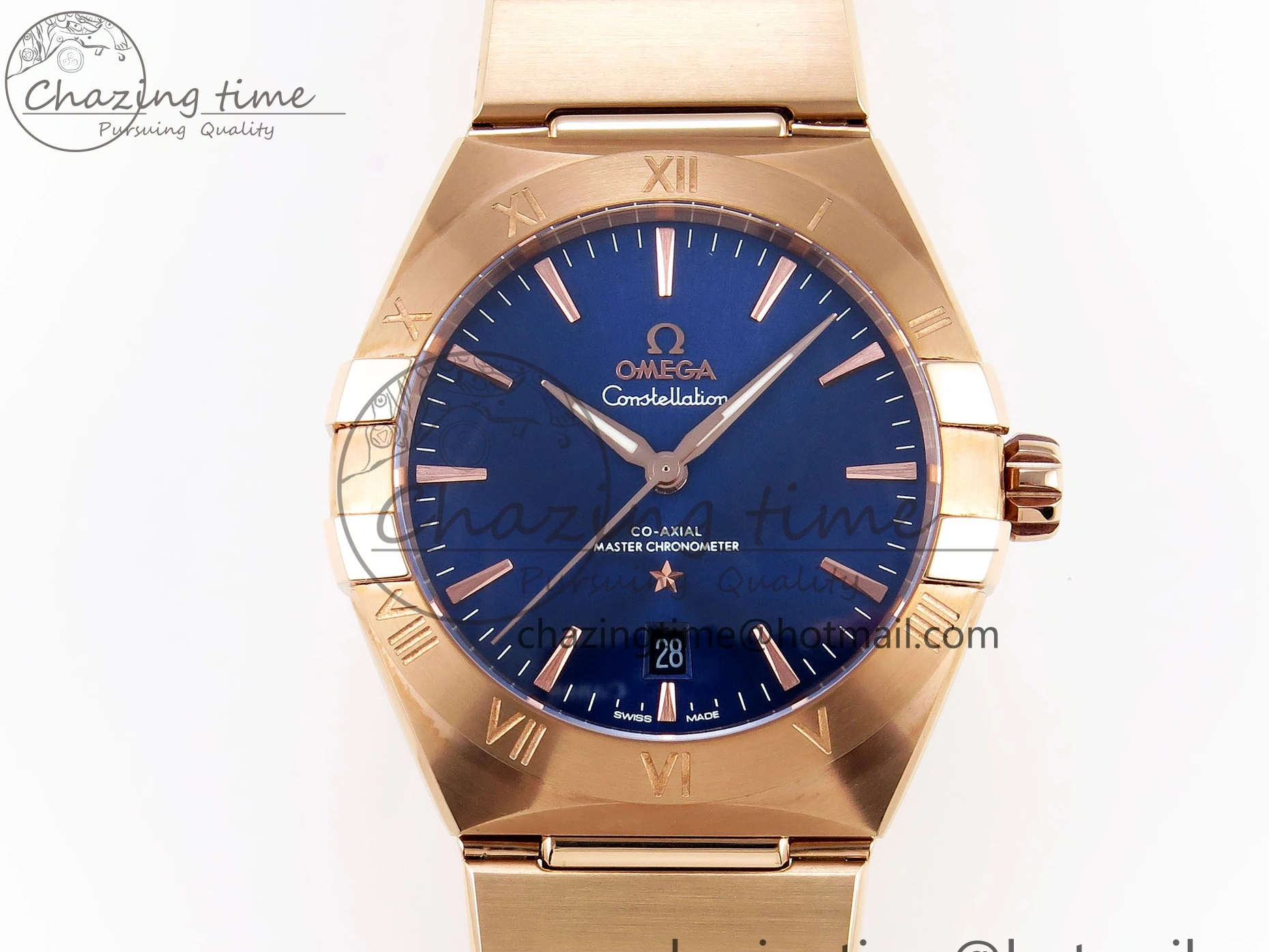 0327 Constellation 39mm RG ASWF 1:1 Best Edition Blue Dial on RG Bracelet A Practical 7778